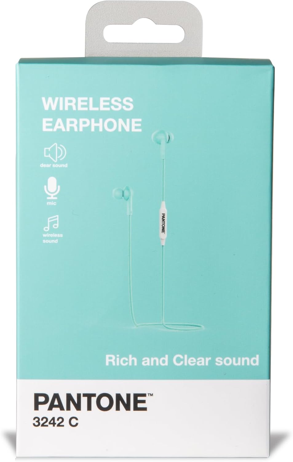 Celly PTWE001L Pantone Earphones, Bluetooth, In Ear, 1.2M Length, 3.5mm Jack, Drop Caps