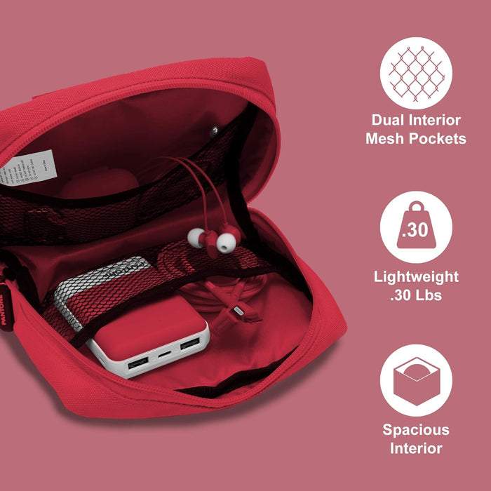 Celly PTBPK000P Pantone Electrical Travel Organizer, Internal Pockets, Small, Pink