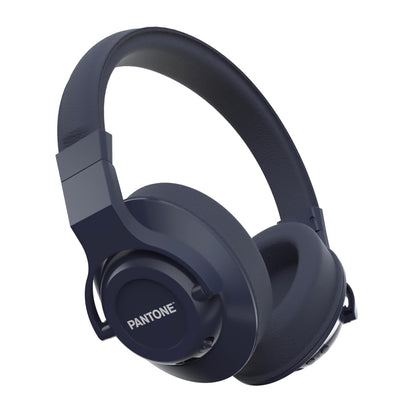 Pantone Celly, Line Wireless Headphones, Bluetooth 5.0 Technology with Active Background Noise Cancellation, Padded Pavilions and Adjustable Headband, 16 Hours of Music Playback, Navy