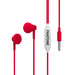 Pantone Celly, Line in-Ear Headphones with Drop Capsules, Remote Control and Built-in Microphone, Cable Length 1m, 3.5mm Jack Connector, Red