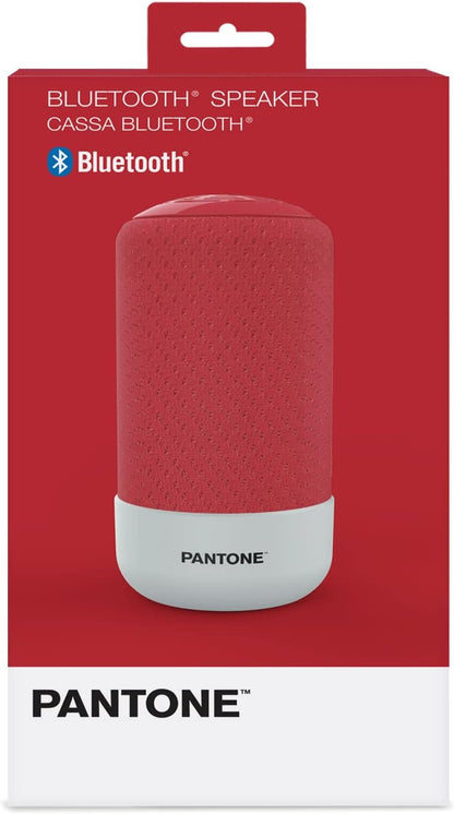 Pantone Celly, Speaker Wireless Linea, Cassa con Tecnologia Bluetooth 5.0, Potenza Output 5W, Fino a 10 Ore di Riproduzione, Speaker Portatile con Controllo da Remoto, Porta Jack 3.5 mm, Red