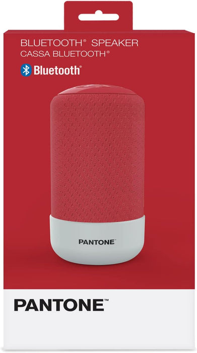 Pantone Celly, Speaker Wireless Linea, Cassa con Tecnologia Bluetooth 5.0, Potenza Output 5W, Fino a 10 Ore di Riproduzione, Speaker Portatile con Controllo da Remoto, Porta Jack 3.5 mm, Red