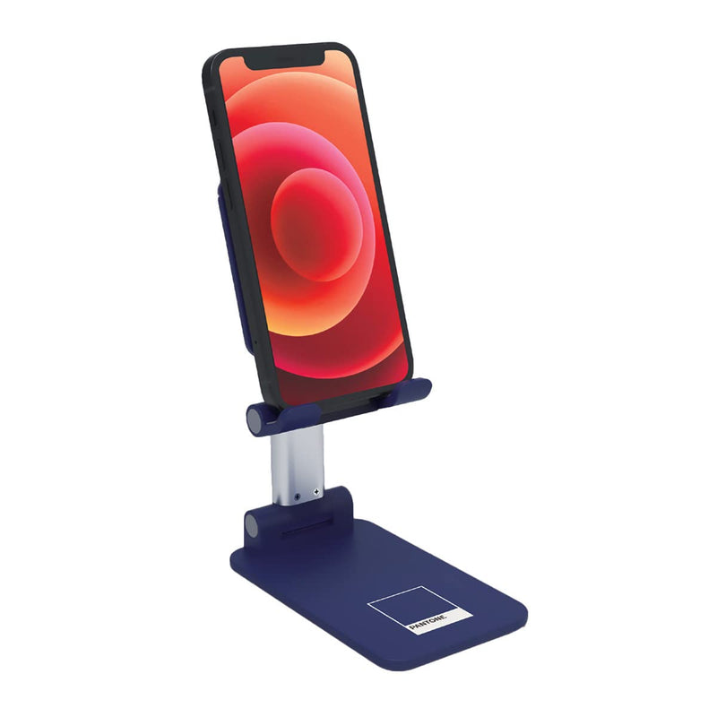 ESPRINET Pantone Desktop Holder Mobile Device Navy | Universal and Non-Slip Holder Head | for Smartphones and Tablets up to 12 Inches | Robust Base and Sturdy Stand