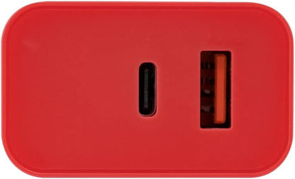 PANTONE CARGADOR RED USBA USBC Rojo