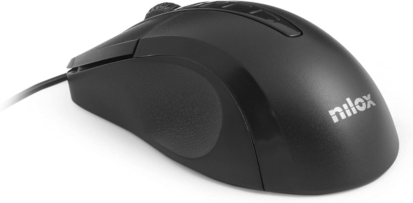 Nilox Optical Mouse USB 1000DPI, Black