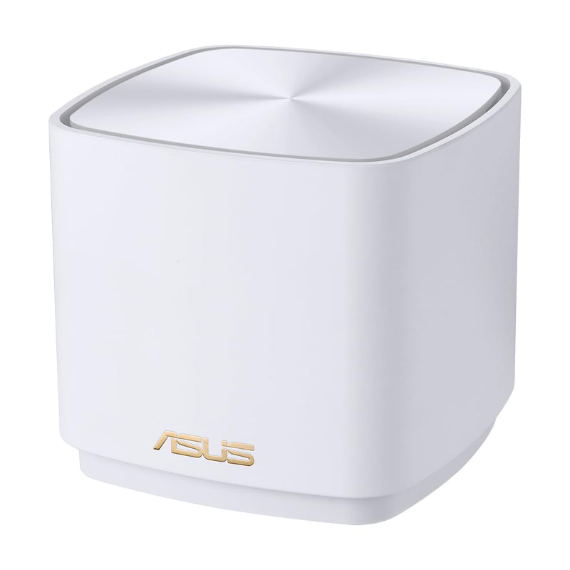 Asus XD4 AX1800 Whole-Home Dual-band Mesh WiFi 6 System - Life-time free network security, parental controls, MU-MIMO support, Traditional QoSCoverage up to 185 Sq. Meter/2000 Sq. ft. for 1pk 1 PACK WHITE WIFI 6 AX1800 2 + BEDROOMS
