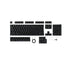 ASUS ROG PBT Keycap Set, Premium, Durable PBT Material Keycaps with Shortened Stems and Mid-Height Profiles, Providing Better Click Stability and Longer Lifespan, UK Layout