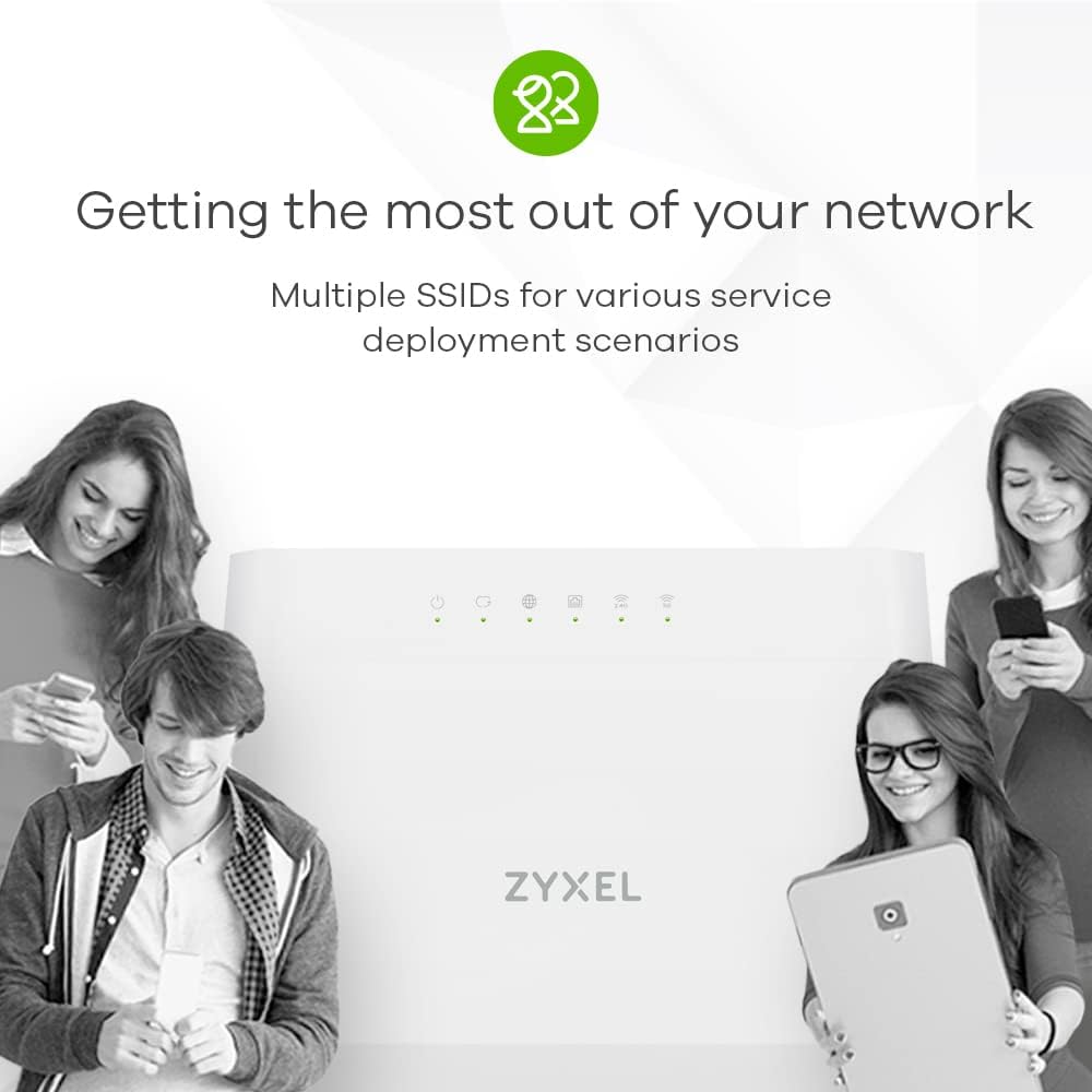 ZYXEL - INTERNET ACCESS DX3301-T0-EU02V1F WIFI 6 AX1800 VDSL2 5-PORT SUPER VECTORING GAT