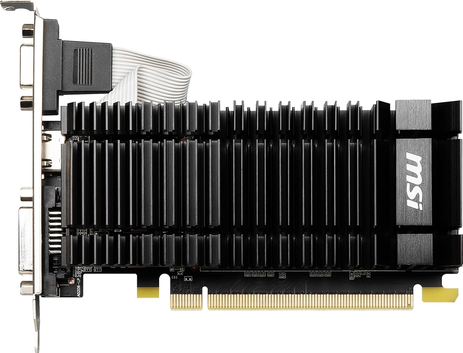 MSI GeForce GT 730 N730K-2GD3H/LPV1 Gaming Graphics Card - 2GB DDR3, 902 MHz, PCI Express 2.0, 64-bit, DL-DVI-D/HDMI/D-SUB