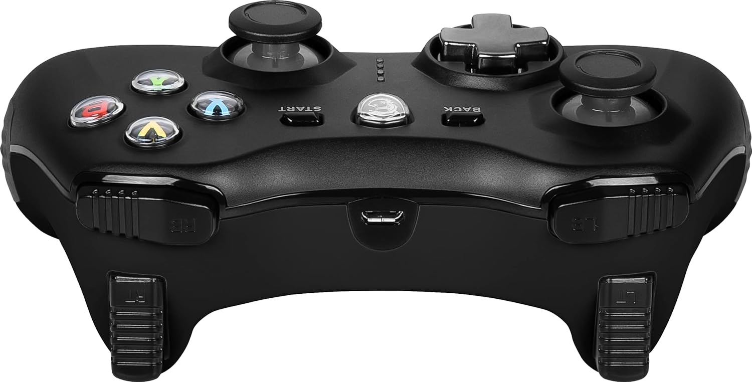 MSI FORCE GC30 V2 Wireless PC Gamepad Controller - 2.4 GHz, 600mAh Li-ion Battery, Interchangeable D-Pad Covers, Dual Vibration Motors, USB 2.0 - Wired/Wireless