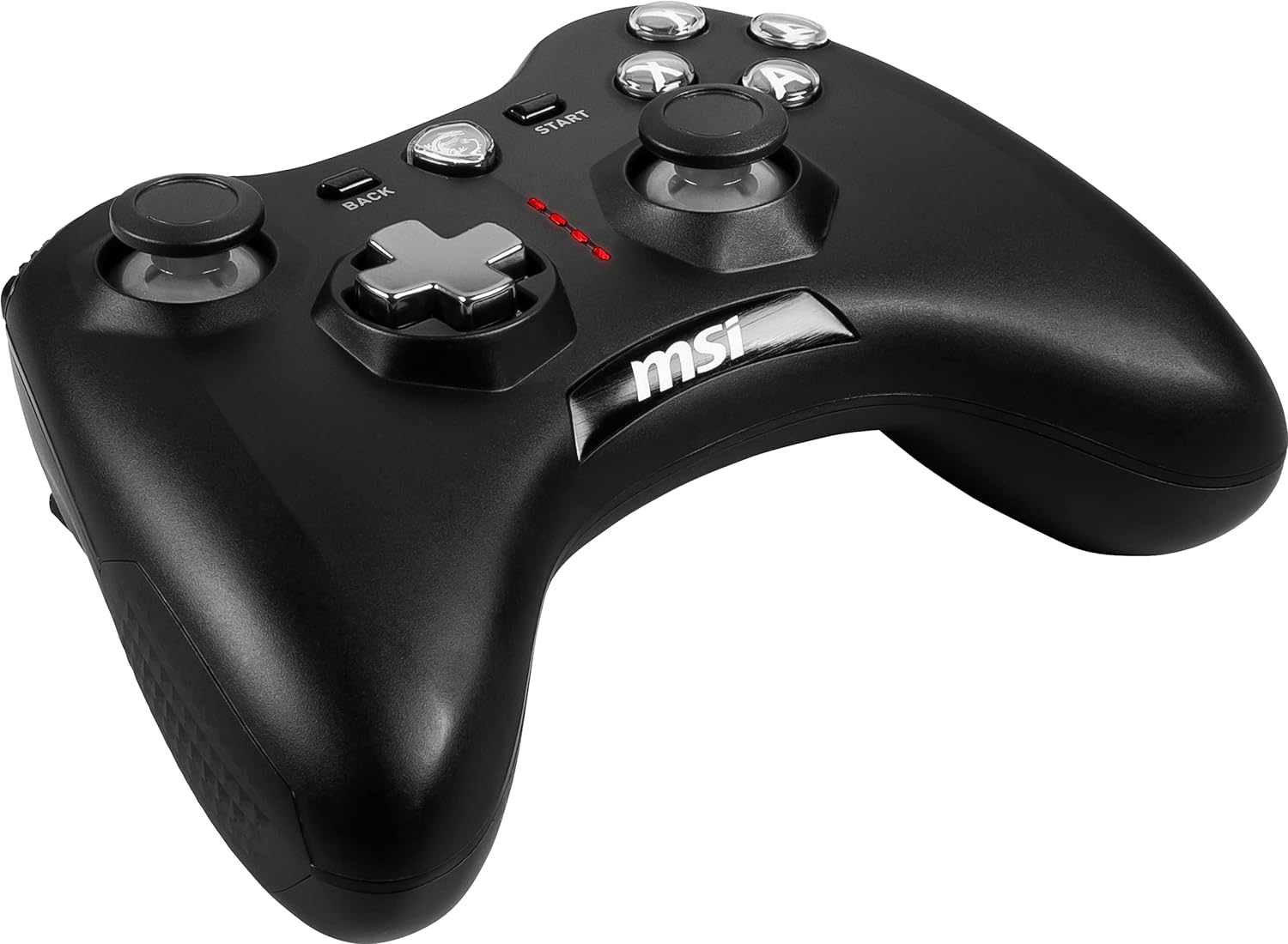 MSI FORCE GC20 V2 Wired PC Gamepad Controller - Interchangeable D-Pad Covers, Dual Vibration Motors, USB 2.0