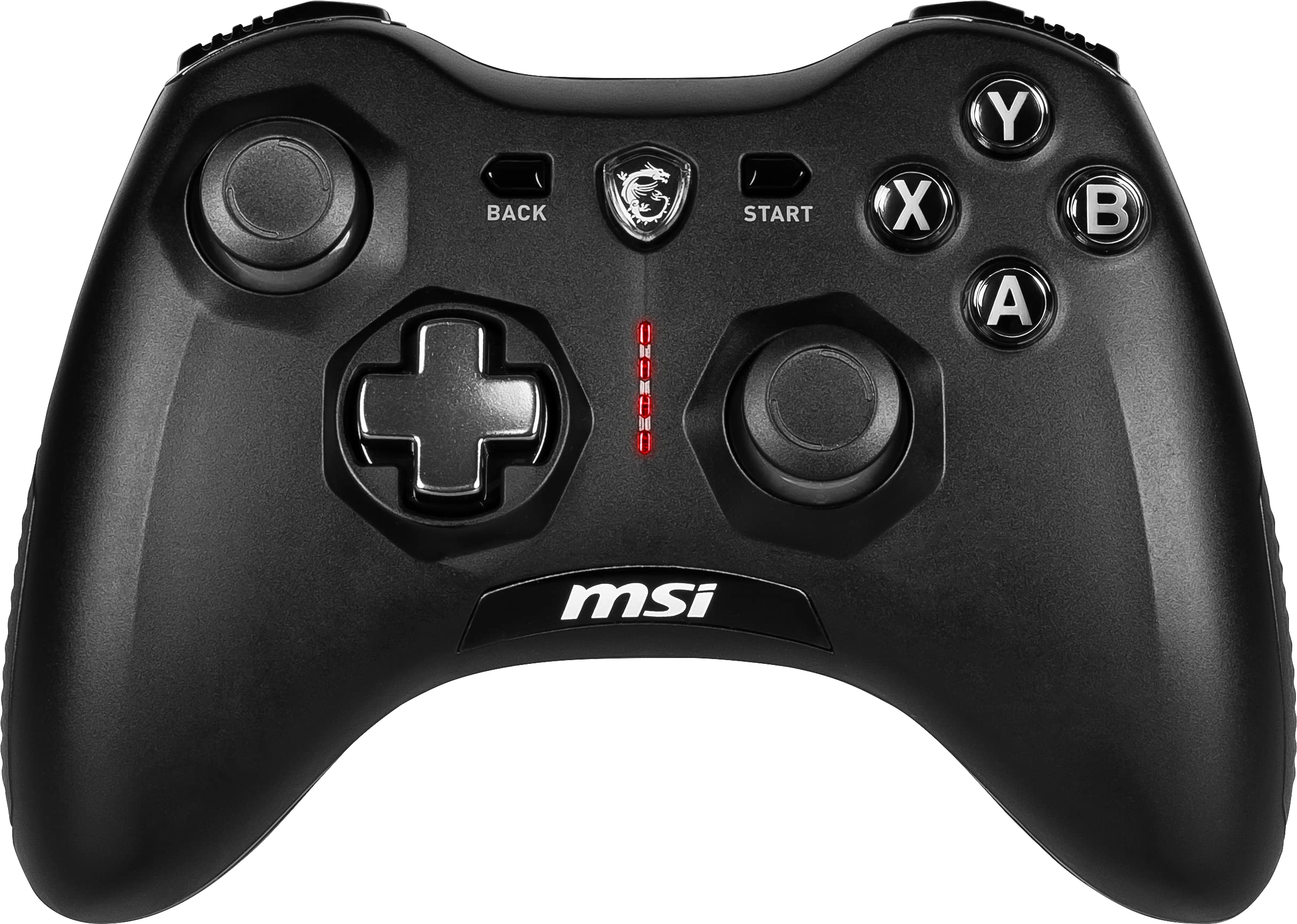 MSI FORCE GC20 V2 Wired PC Gamepad Controller - Interchangeable D-Pad Covers, Dual Vibration Motors, USB 2.0