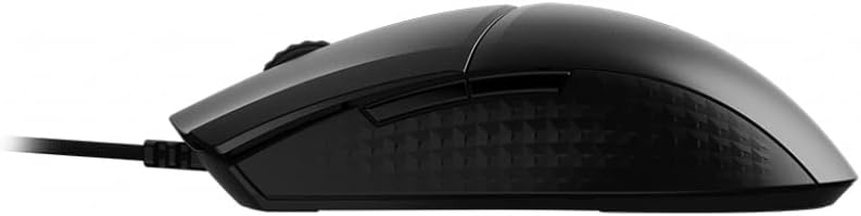 MSI CLUTCH GM41 LIGHTWEIGHT V2 Gaming Mouse - 16000 DPI Optical Sensor, Symmetrical, 60M+ Click OMRON Switches, 6-Buttons, FriXionFree Cable, 1ms Latency, RGB Mystic Light, 65g - Wired