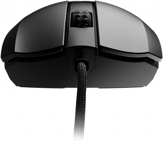 MSI CLUTCH GM41 LIGHTWEIGHT V2 Gaming Mouse - 16000 DPI Optical Sensor, Symmetrical, 60M+ Click OMRON Switches, 6-Buttons, FriXionFree Cable, 1ms Latency, RGB Mystic Light, 65g - Wired