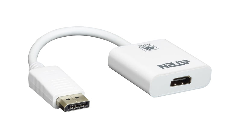 ATEN VC986 DisplayPort to 4 K HDMI Adapter | No.1 KVM Market Leader , White