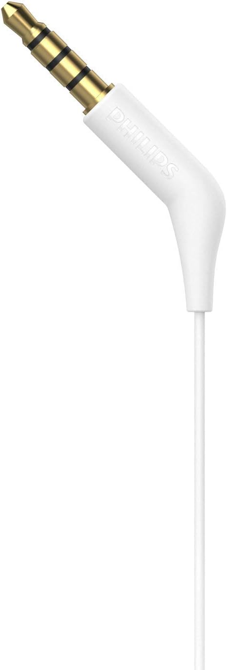 PHILIPS In-Ear Headphones E1105WT/00 With In-Line Remote Control (8.6-Mm Neodymium Drivers, Powerful Bass, Clear Sound, Comfortable Fit