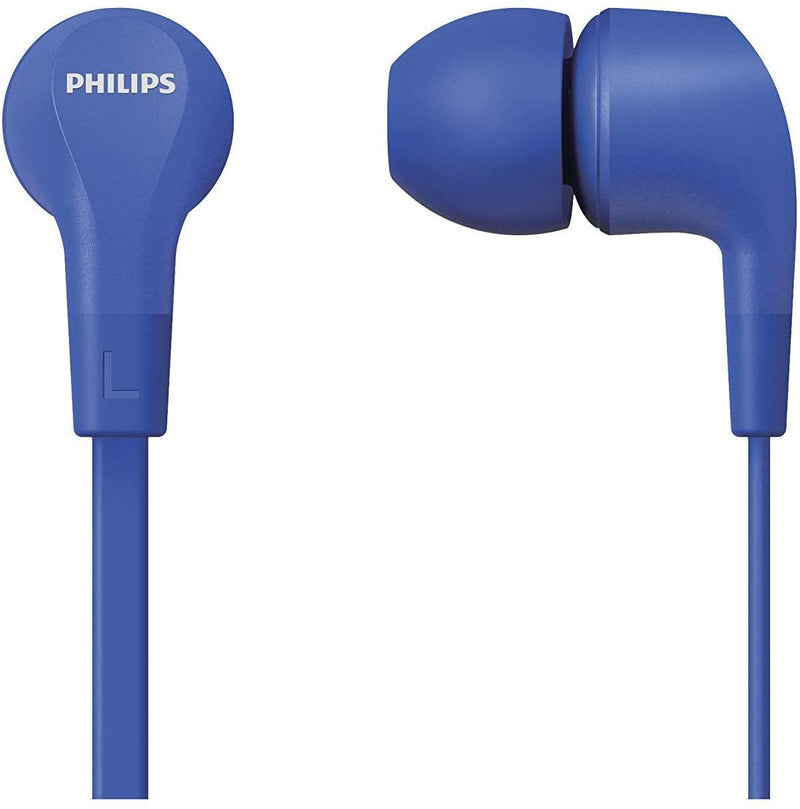 PHILIPS Audio In-Ear Headphones E1105BL/00 With In-Line Remote Control (8.6-Mm Neodymium Drivers, Powerful Bass, Clear Sound, Comfortable Fit