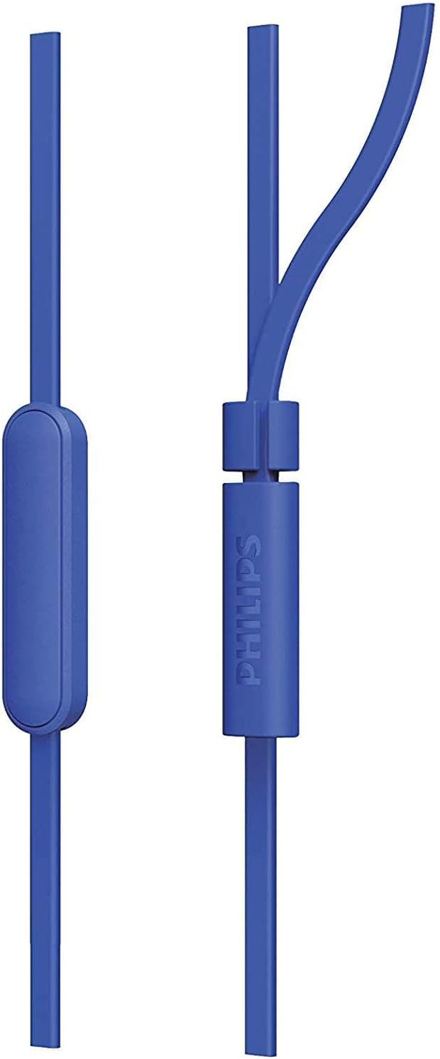PHILIPS Audio In-Ear Headphones E1105BL/00 With In-Line Remote Control (8.6-Mm Neodymium Drivers, Powerful Bass, Clear Sound, Comfortable Fit