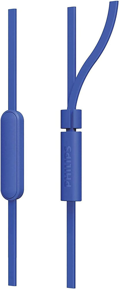 PHILIPS Audio In-Ear Headphones E1105BL/00 With In-Line Remote Control (8.6-Mm Neodymium Drivers, Powerful Bass, Clear Sound, Comfortable Fit