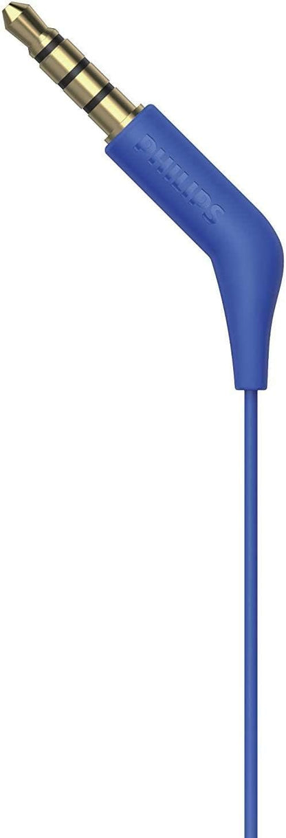 PHILIPS Audio In-Ear Headphones E1105BL/00 With In-Line Remote Control (8.6-Mm Neodymium Drivers, Powerful Bass, Clear Sound, Comfortable Fit