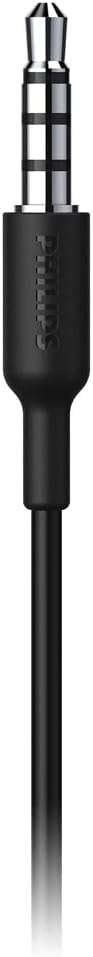 PHILIPS Audio TAA1105BK/00 Sports Headphones With Microphone, In-Ear Headphones (Flexible Ear Hook, Bass Beat Vent, IPX2 Sweat Resistant, Secure Fit, In-Line Remote Control