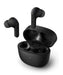 PHILIPS Earbuds, Splash and Sweat Resistant, Bluetooth, Up to 18 Hours Play Time, Soft silicone Ear-Tip Covers in 3 Sizes, Built In Mic, Classic Design and Comfortable Fit TAT2206BK/00