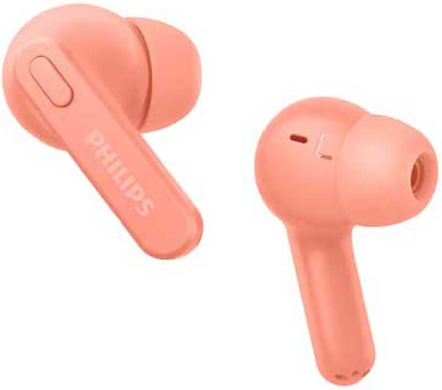 PHILIPS TAT2206PK/00 Auriculares Bluetooth con Micrófono/Resistentes a Salpicaduras y Sudor, 18h de Reproducción, Ajuste Cómodo/Auriculares Inalámbricos/Earbuds, Rosa