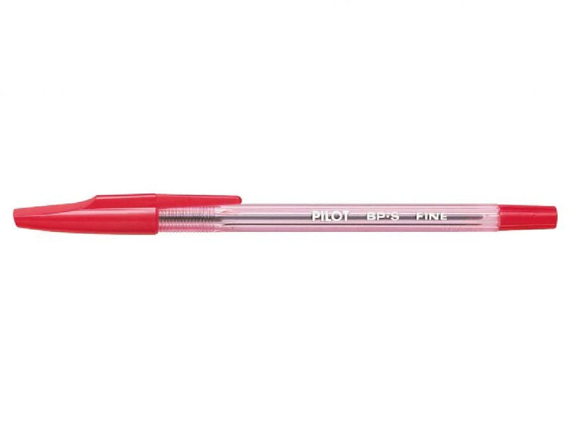 Pilot BPS Fine Ballpoint 0.5 mm Tip (Box of 12) - Red
