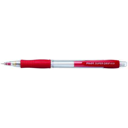 Pilot Super Grip H-185 Mechanical Refillable Pencil 0.5mm Red Trim (Box of 12