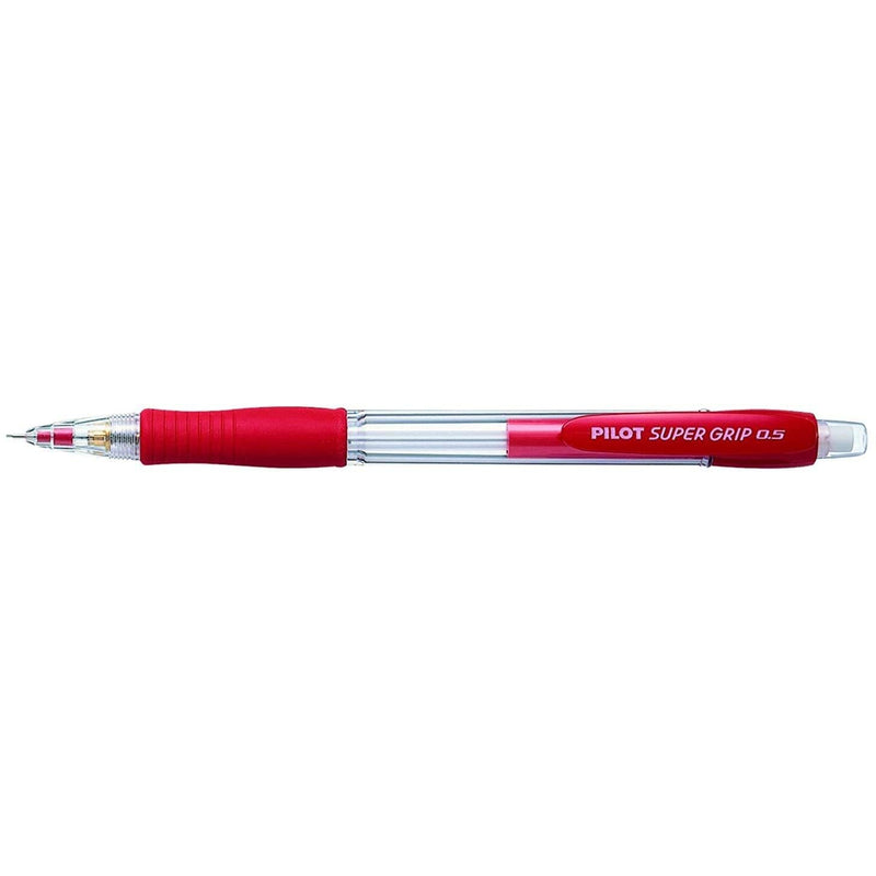 Pilot Super Grip H-185 Mechanical Refillable Pencil 0.5mm Red Trim (Box of 12