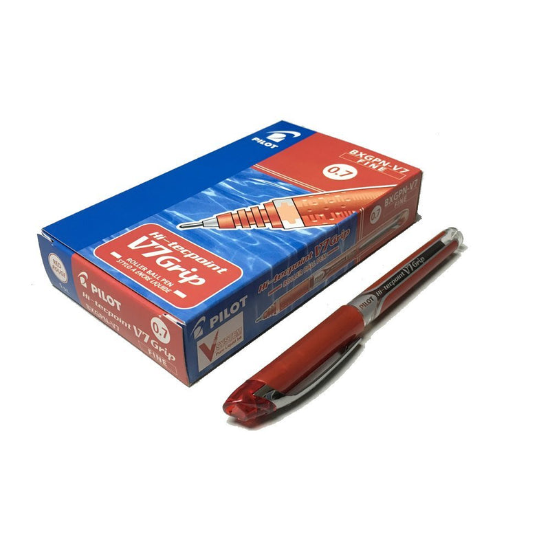 Pilot - 006737 - Roller V7 Grip rosso punta 0 7 tratto 0 4 mm (conf.12