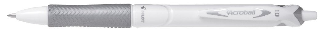 Pilot Acroball Retractable Ballpoint - Pure White/Black (Box of 10), 23100101