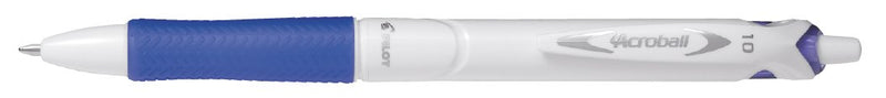 Pilot Acroball Retractable Ballpoint - Pure White/Blue (Box of 10) BAB15M-BGL