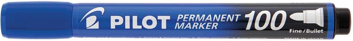 Pilot sca-100-l – Pack of 12 Permanent Markers, Conical Tip, Blue