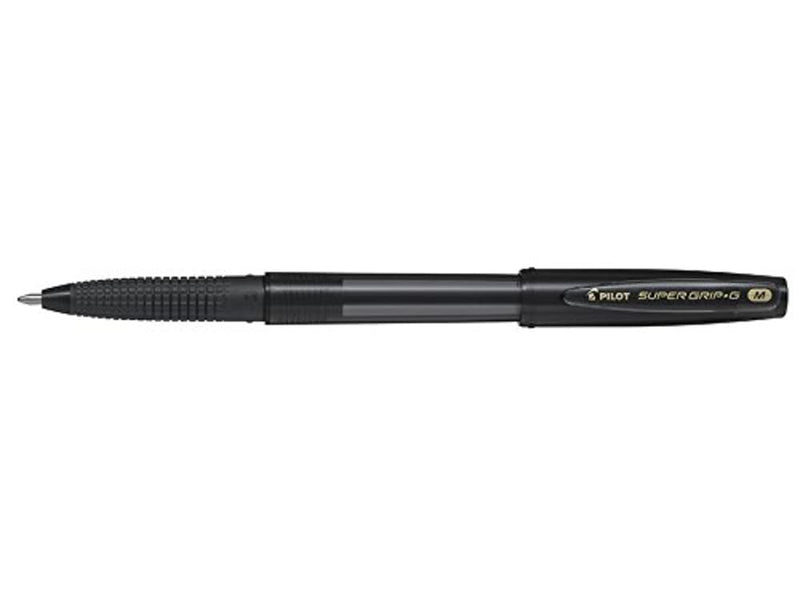 Pilot Medium Line 1 mm Tip Super Grip G Stick Ballpoint Pen - Black, Box of 12