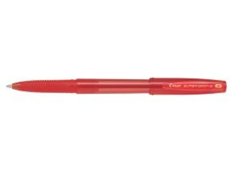 Pilot Medium Line 1 mm Tip Super Grip G Stick Ballpoint Pen - Red, Box of 12