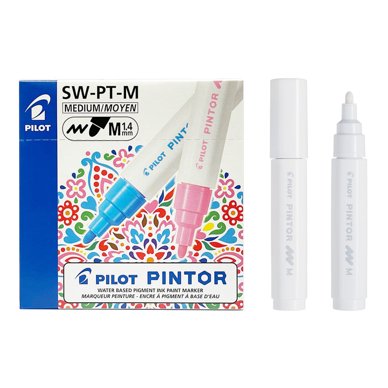 Pilot Pintor Medium Line Bullet Paint Marker 4.5mm Tip- White (Pack of 6