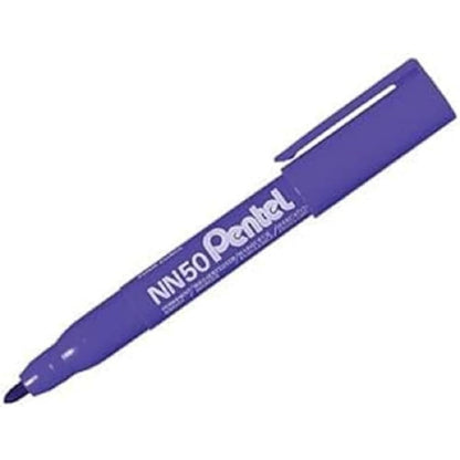 Pentel Bullet Tip Permanent Marker, Blue Ink, 1 Pack of 12 Markers