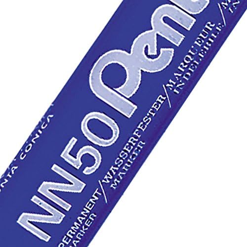 Pentel Bullet Tip Permanent Marker, Blue Ink, 1 Pack of 12 Markers
