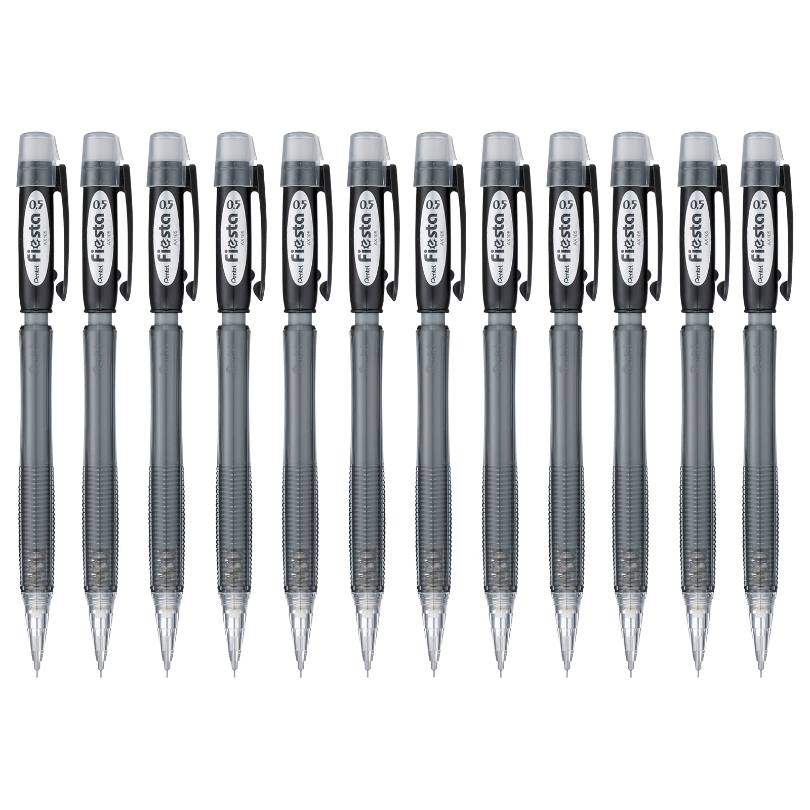 Pentel AX105-AO Fiesta Portamine, 0.5 mm, Confezione 12