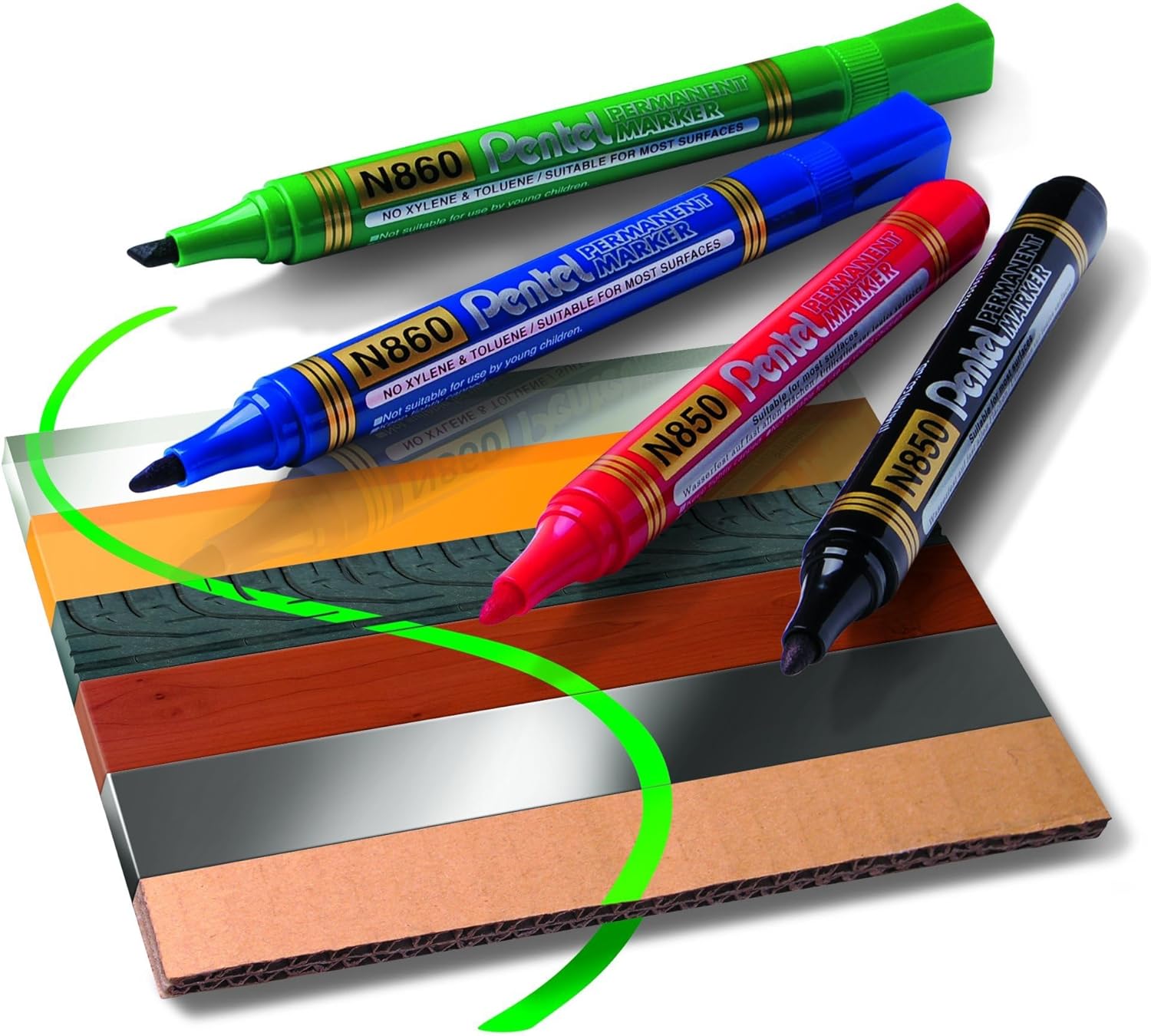 Pentel Permanent Markers Bullet Point - Blue (Pack of 12
