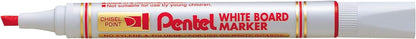 Pentel marcadores de pizarra punta biselada de 4,5 mm (rojo)