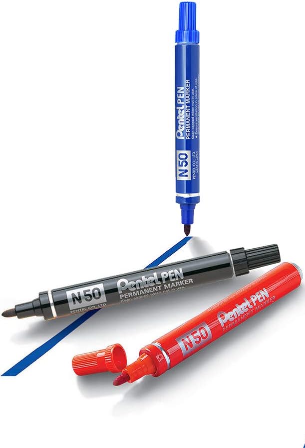 Pentel N50 Marker Black/Red/Green/Blue/Brown/Orange/Purple/Yellow