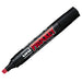 12 x Uni PROCKEY Marker Pens Red Chisel-Tip Bold Line PM-126