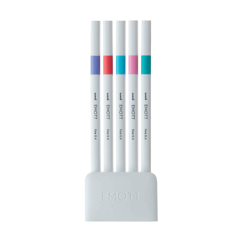 Uni Emott Fineliners - Set of 5, Candy Pop Colors