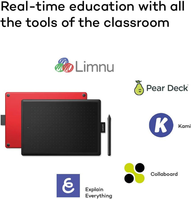 Wacom One by Wacom Medium Tableta digitalizadora, 2540 lineas por pulgada , 216 x 135 mm, USB, Negro - Tableta grafica (Alambrico, Pluma, 133 pps