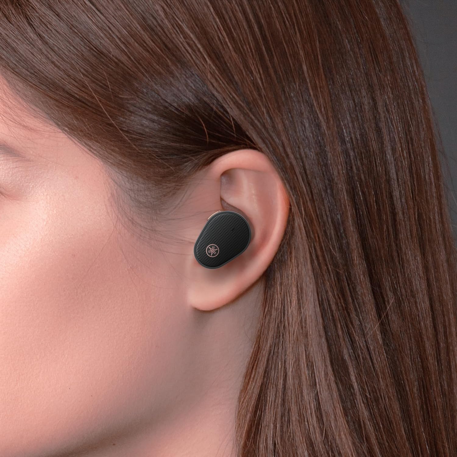 Yamaha TW-E5B True Wireless Bluetooth Earbuds in Charging Case with True Sound, aptX Adaptive, Game Mode, Ambient Sound, Listening Care and Built-In Microphone, in Black