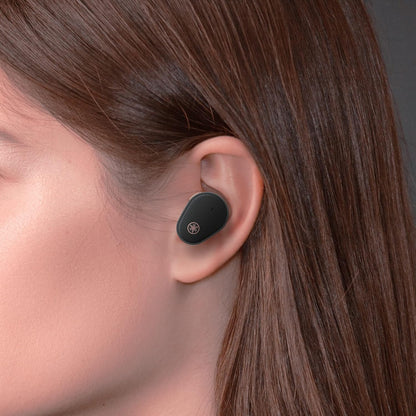 Yamaha TW-E5B True Wireless Bluetooth Earbuds in Charging Case with True Sound, aptX Adaptive, Game Mode, Ambient Sound, Listening Care and Built-In Microphone, in Black