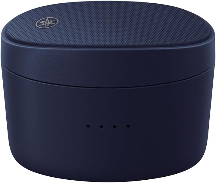 Yamaha TW-E5B True Wireless Bluetooth Earbuds in Charging Case with True Sound, aptX Adaptive, Game Mode, Ambient Sound, Listening Care and Built-In Microphone, in Blue
