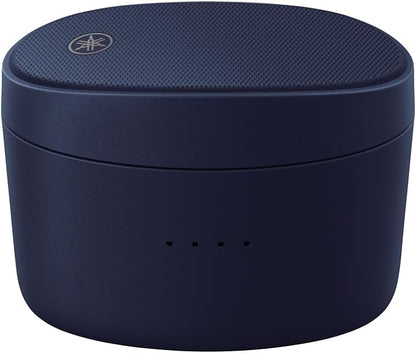 Yamaha TW-E5B True Wireless Bluetooth Earbuds in Charging Case with True Sound, aptX Adaptive, Game Mode, Ambient Sound, Listening Care and Built-In Microphone, in Blue